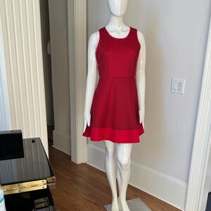 Chic Red Sleeveless Mini Dress